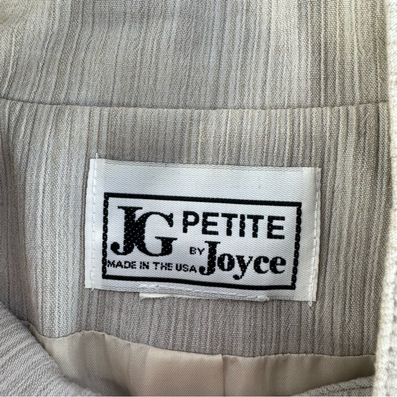 Vintage Joyce Petite 1980s pink, blue and beige zippered geometric top medium - Picture 7 of 16